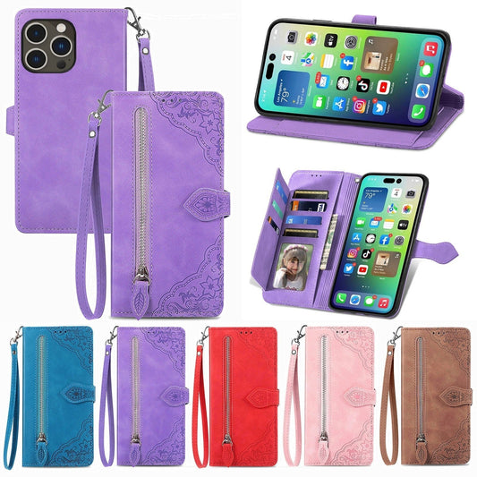 FLIP-LÆDERTASKE MED SKIN-FEEL-EFFEKT