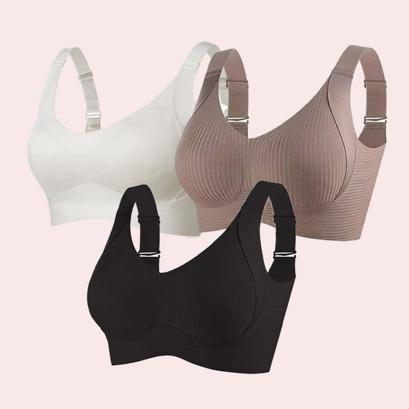 🎁Ribbet push-up-bh til kvinder med justerbare bøjler