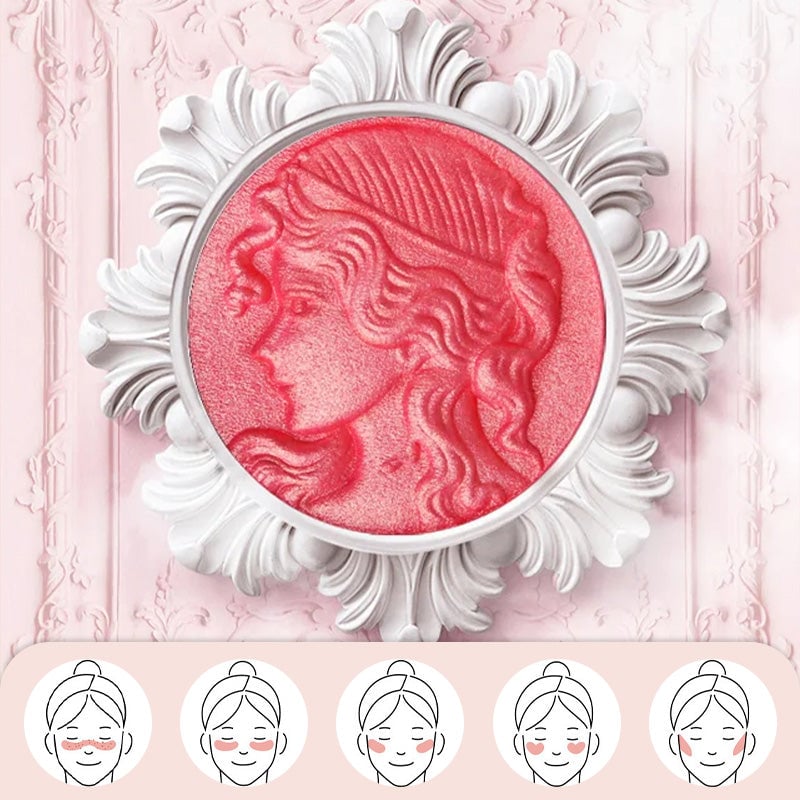 🔥Cosmetic NO.1🔥Smooth powder blush palette med prægede kinder