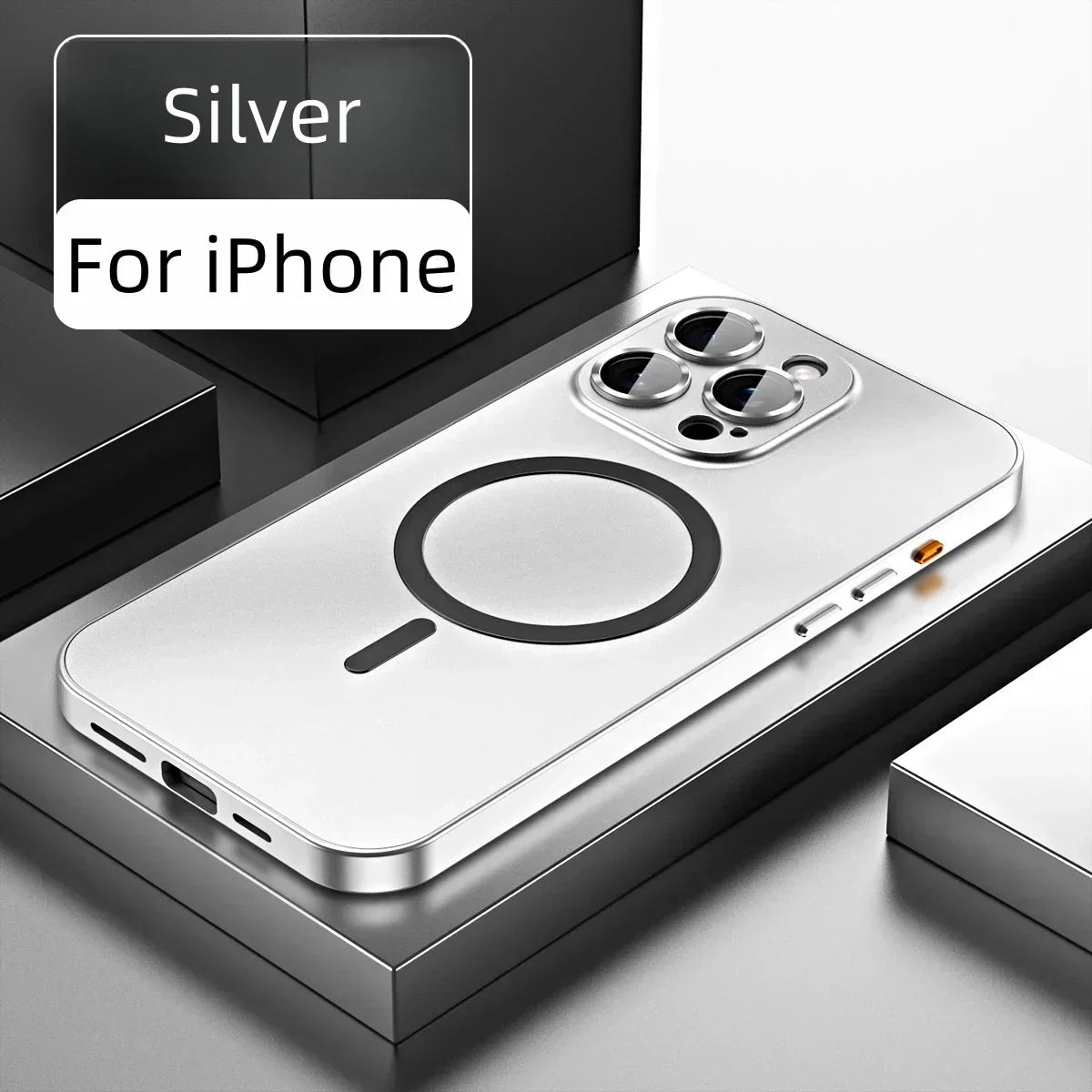 Enkelt magnetisk mobilcover i metal til iPhone