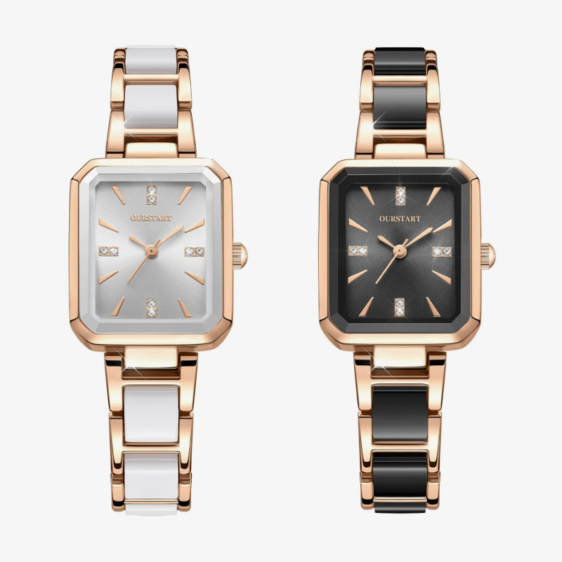 ⌚Fashion rektangulære quartz-ure til kvinder