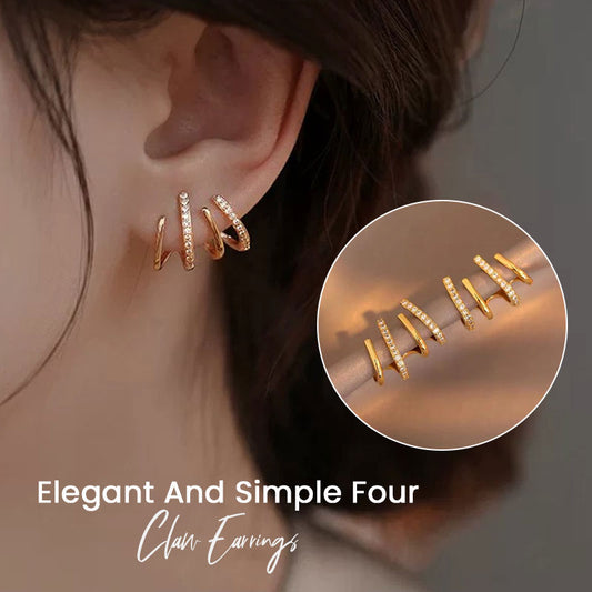 14K guldbelagte elegante ørestikker