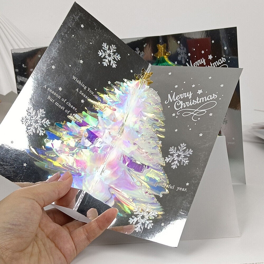 Julgran 3D popup-kort