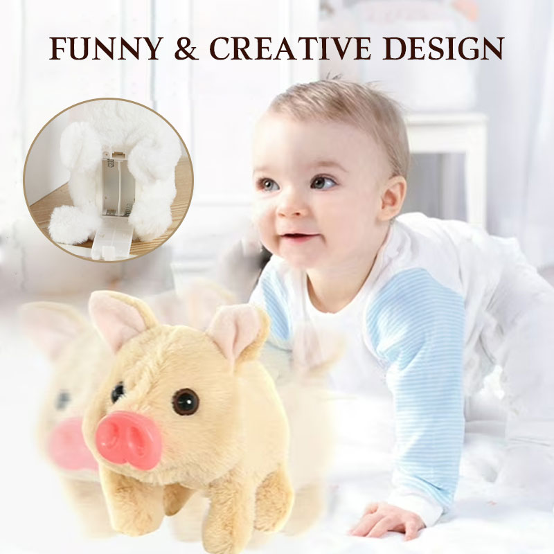 🐷 Elektrisk Gående Gris Blødt Legetøj