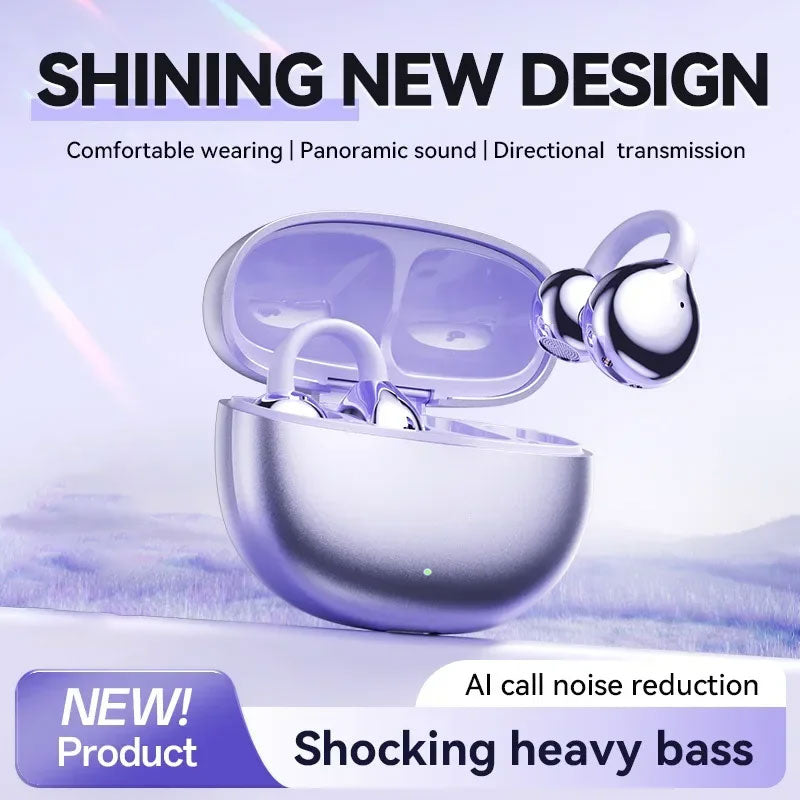 Bluetooth-hovedtelefoner med øreklips