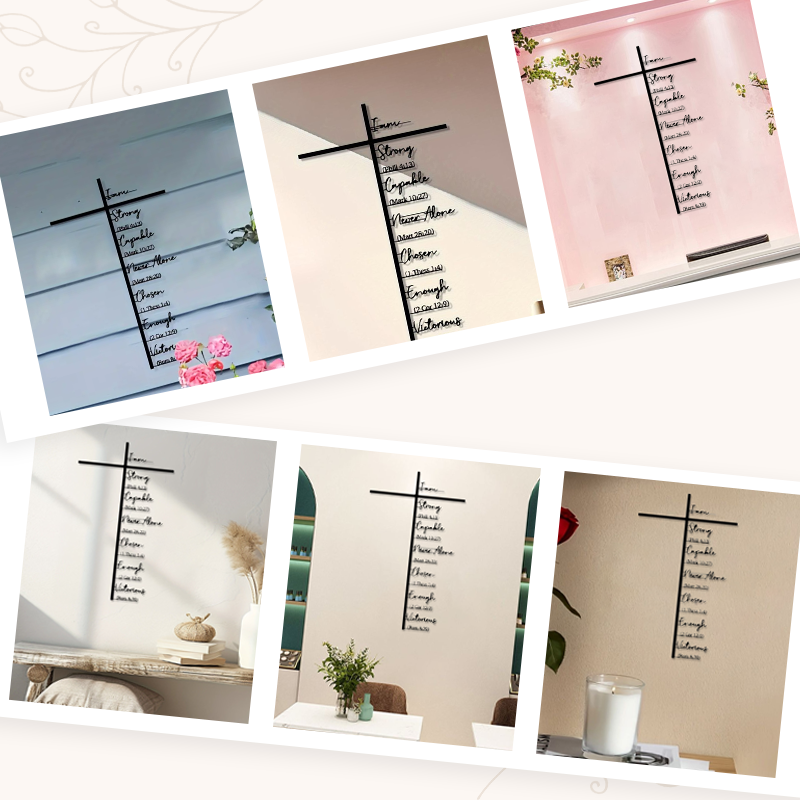 Metal kors vægkunst med Jesus krucifiks