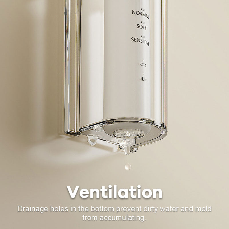 Vægmonteret opbevaring af tandbørster uden huller