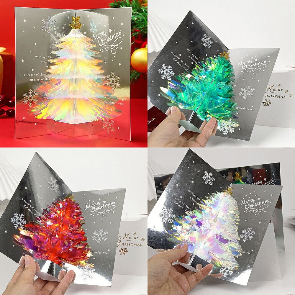 Julgran 3D popup-kort