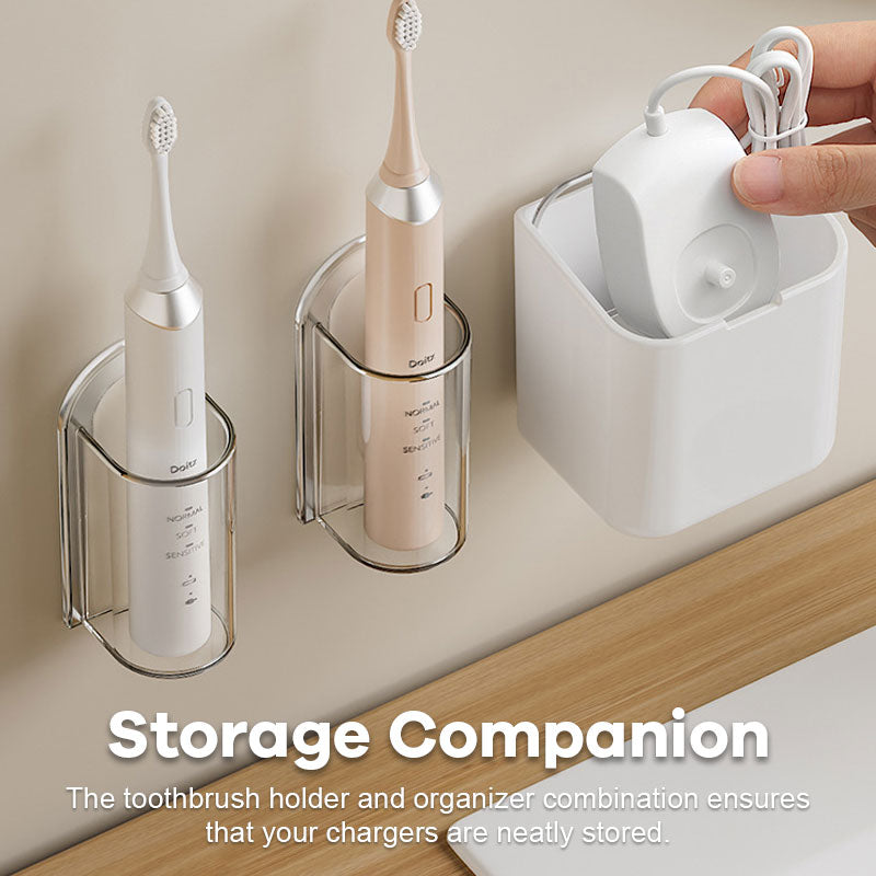Vægmonteret opbevaring af tandbørster uden huller