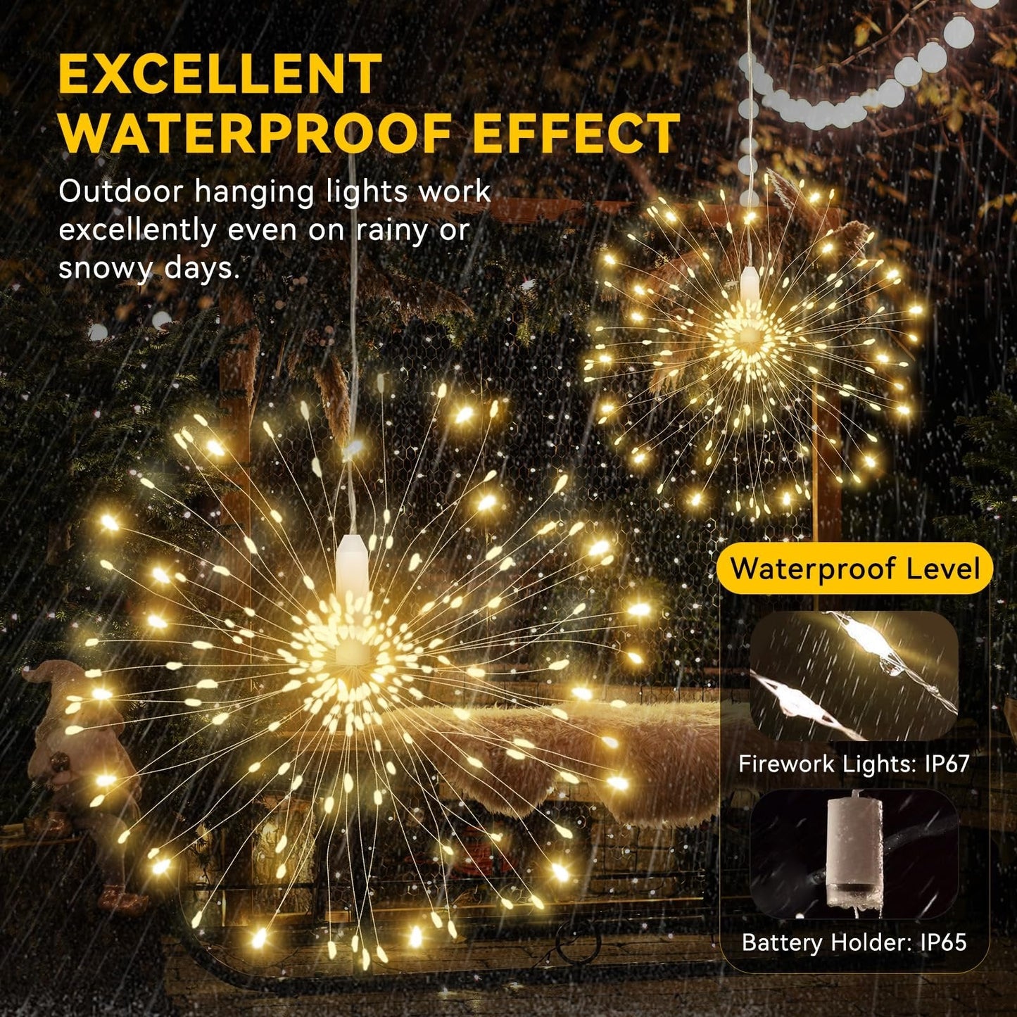 🎄Hængende Starburst Solar Fairy Lights til jul