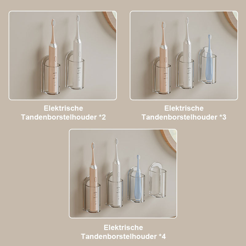 Vægmonteret opbevaring af tandbørster uden huller