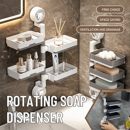 🔥2025 New Arrival🔥-Pressebesparende roterende sæbeholder