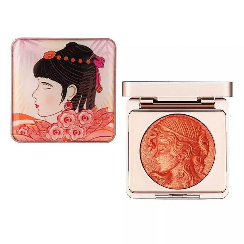 🔥Cosmetic NO.1🔥Smooth powder blush palette med prægede kinder