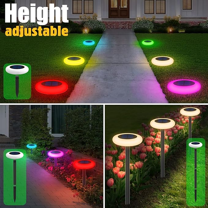 ✨Farverige Solar Farverige Solar Lights Udendørs