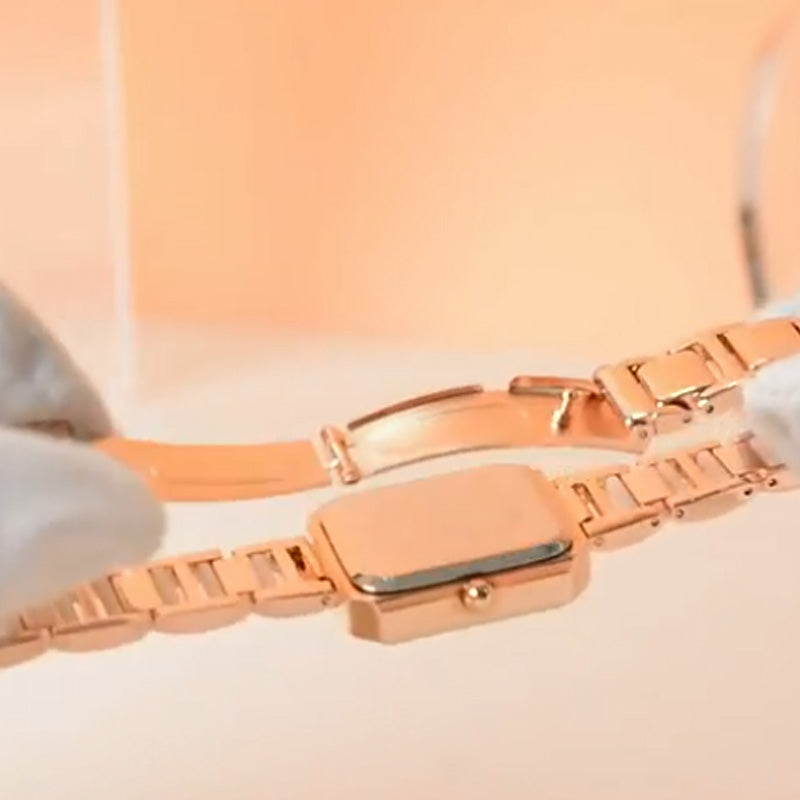 ⌚Fashion rektangulære quartz-ure til kvinder