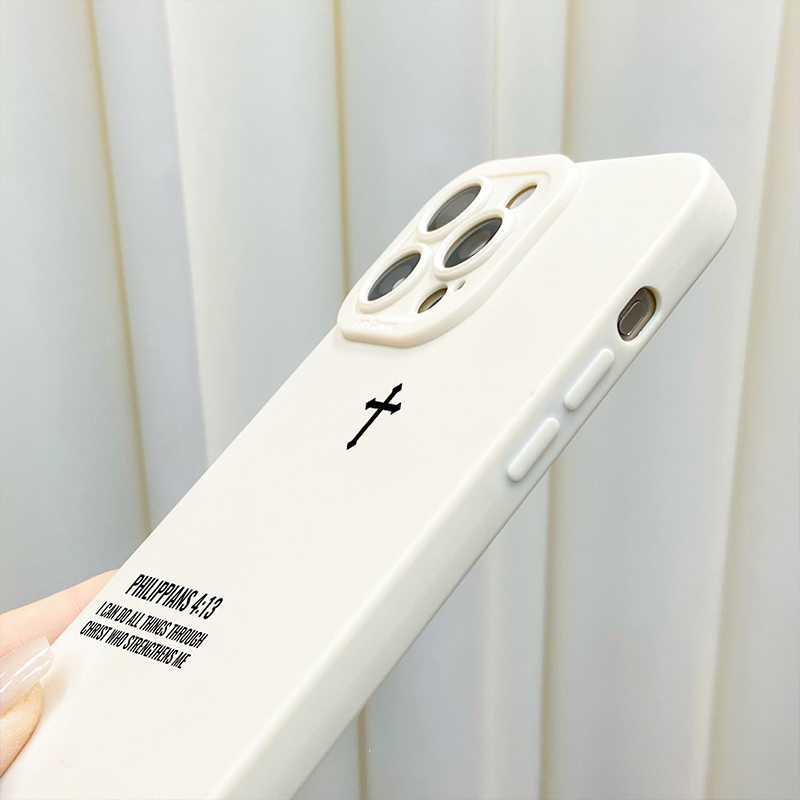 Matowe etui na iPhone'a z wzorem krzyża