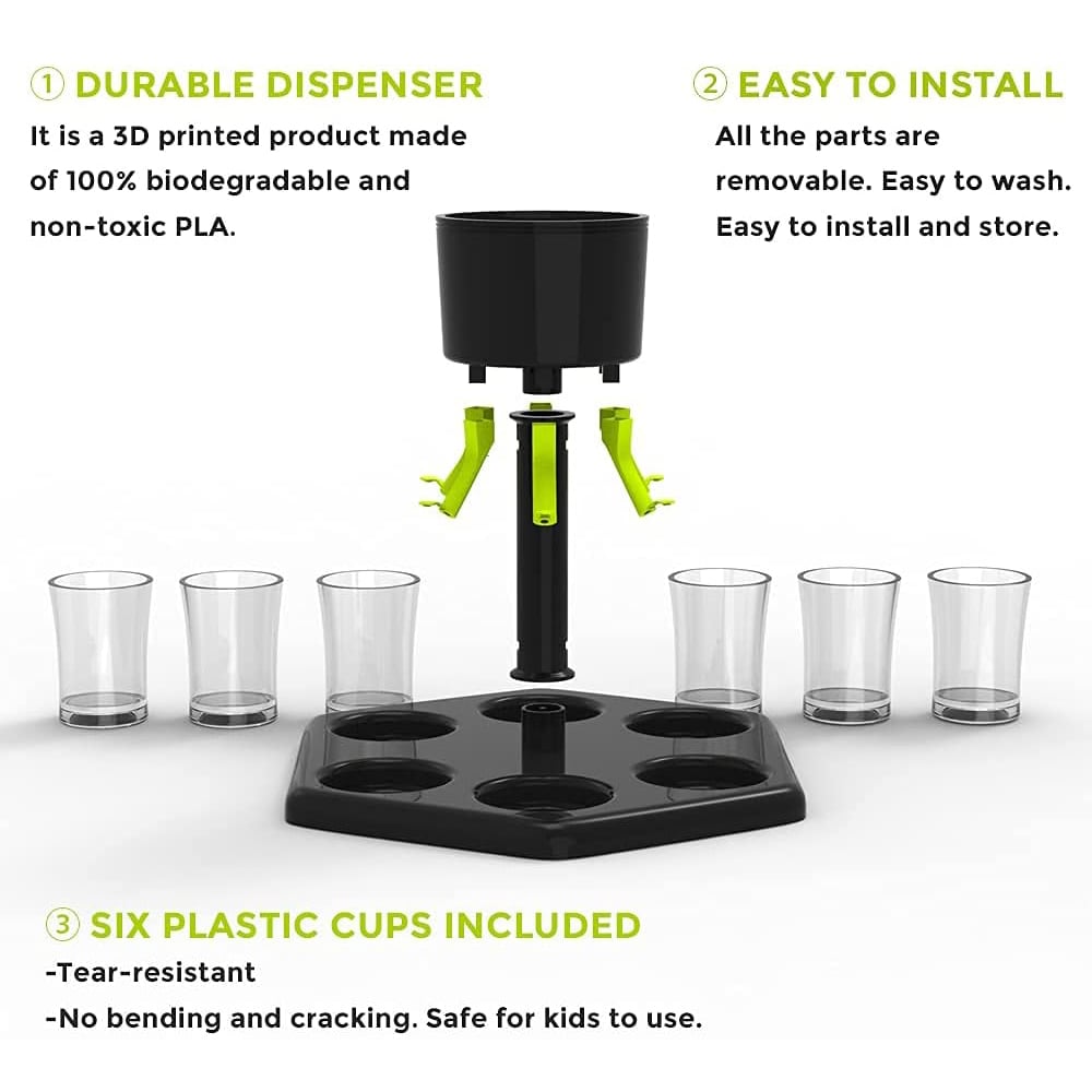 6 plastik dispenser og holder