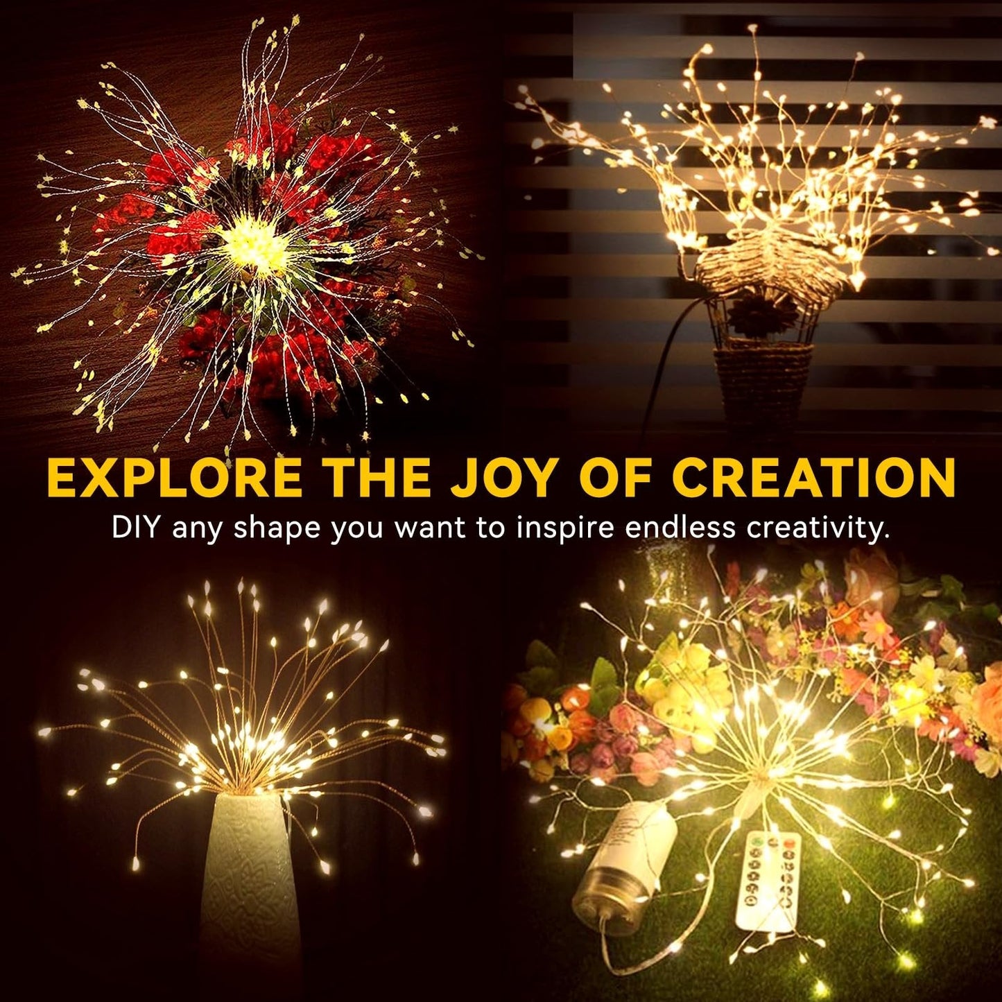 🎄Hængende Starburst Solar Fairy Lights til jul