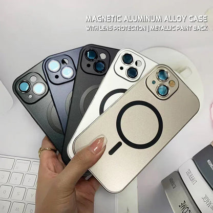 Enkelt magnetisk mobilcover i metal til iPhone