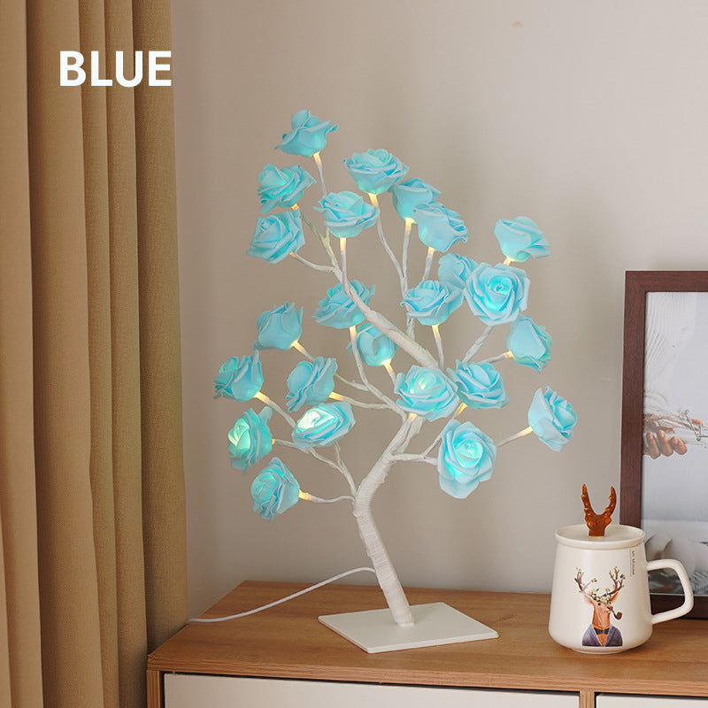 Rose Tree Night Light - Lampada da Tavolo Alimentata tramite USB