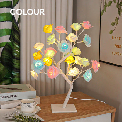 Rose Tree Night Light - Lampada da Tavolo Alimentata tramite USB