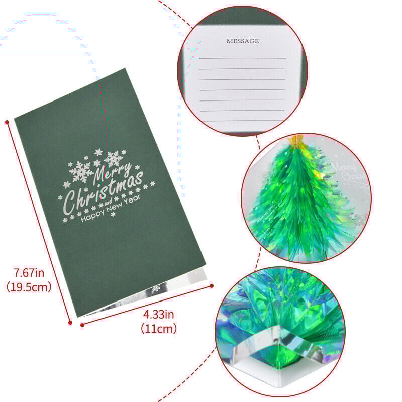 Julgran 3D popup-kort
