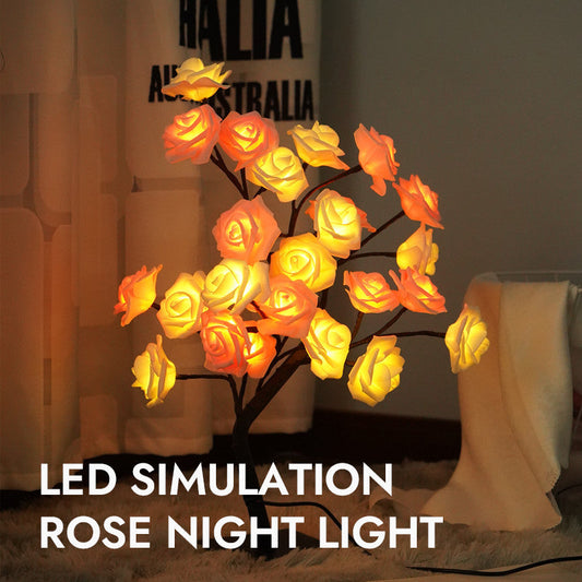 Rose Tree Night Light - Lampada da Tavolo Alimentata tramite USB