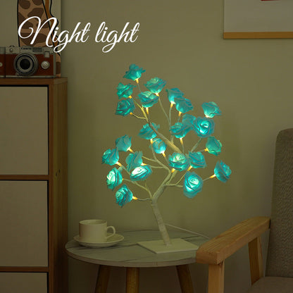 Rose Tree Night Light - Lampada da Tavolo Alimentata tramite USB