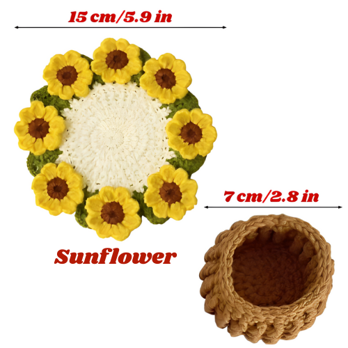 Sottobicchieri Bouquet – Fiori Intrecciati a Mano