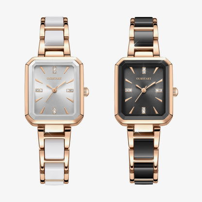 ⌚Fashion rektangulære quartz-ure til kvinder