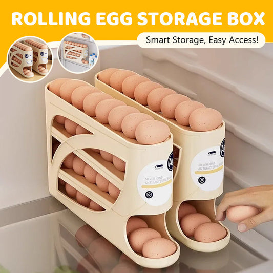 Rolling Egg Organiser – Storage Salvaspazio per il Frigorifero (30 Uova) 🥚✨