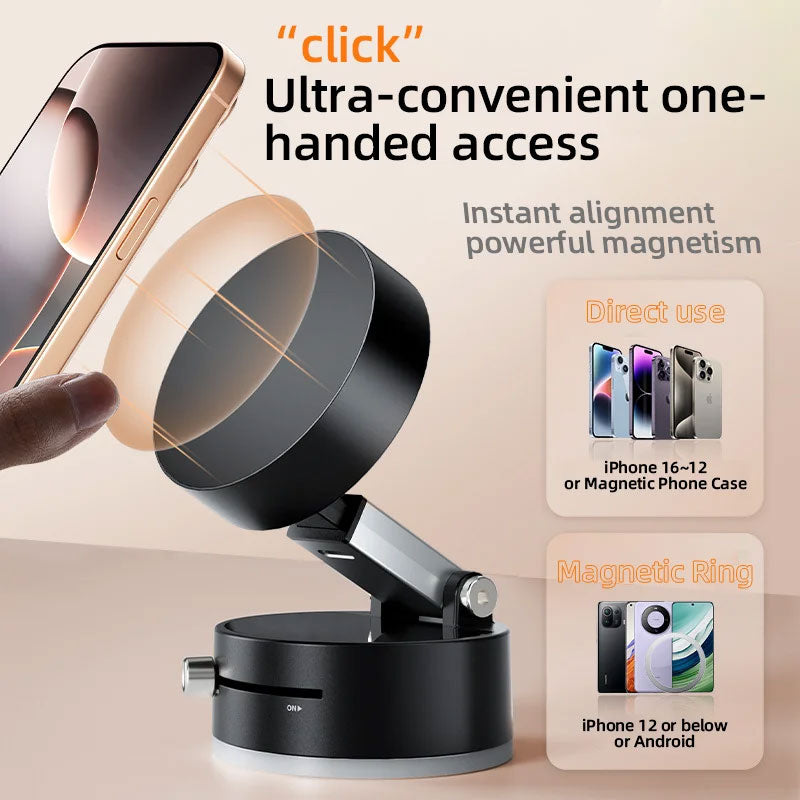 Magnetisk telefonstativ med vakuumsugekop