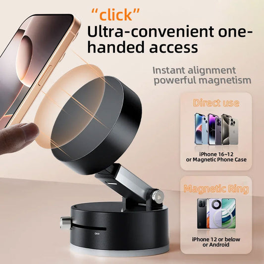 Magnetisk telefonstativ med vakuumsugekop
