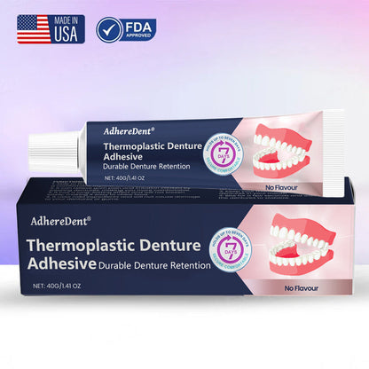 AdhereDent® termoplastico adesivo per dentiere ⏳ Fissaggio duraturo della dentiera