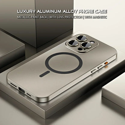 Enkelt magnetisk mobilcover i metal til iPhone