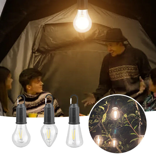 Udendørs camping hængende Type-C opladning Retro pære lys