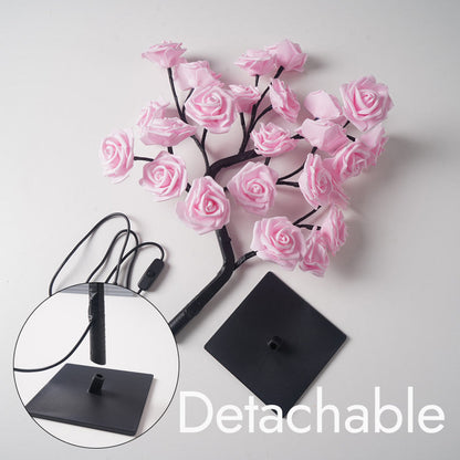 Rose Tree Night Light - Lampada da Tavolo Alimentata tramite USB