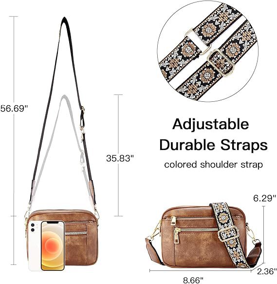 🔥Håndlavede farverige stropper Crossbody lædertasker & pung💖