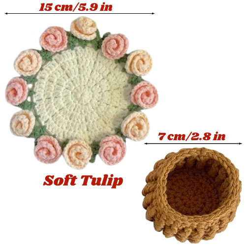 Sottobicchieri Bouquet – Fiori Intrecciati a Mano