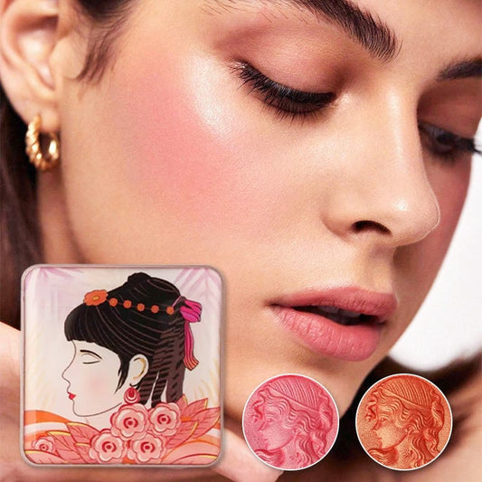 🔥Cosmetic NO.1🔥Smooth powder blush palette med prægede kinder