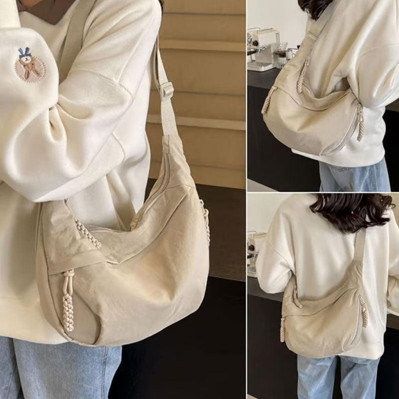 🔥🎒Lady Fashion One Colour Nylon Crossbody Bag