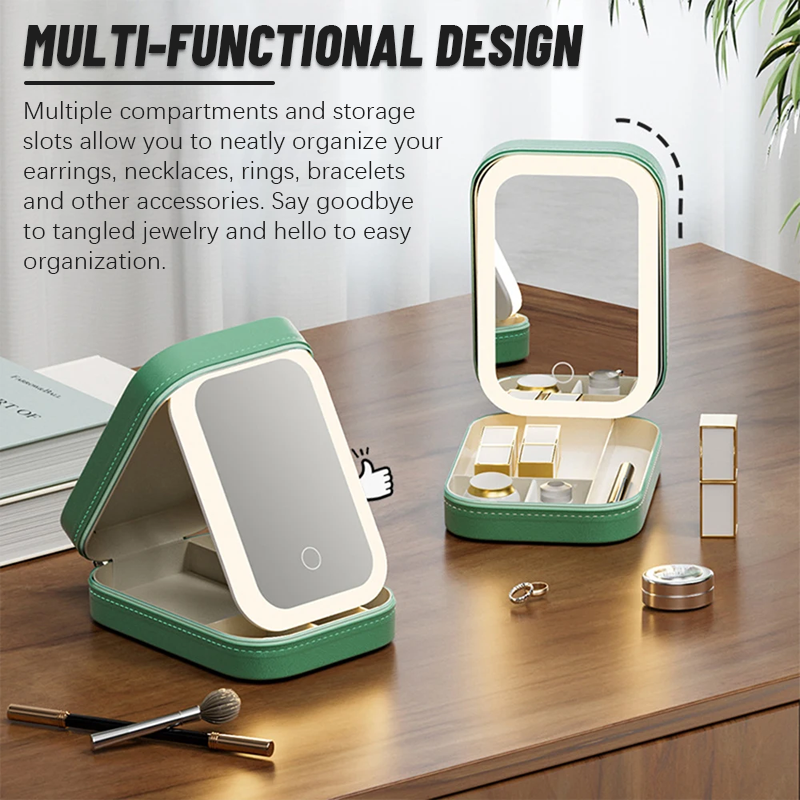 LED tri-farve justerbart makeup spejl