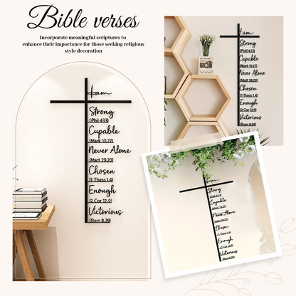 Metal kors vægkunst med Jesus krucifiks