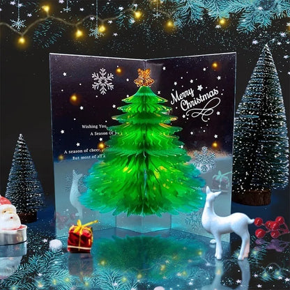 Julgran 3D popup-kort