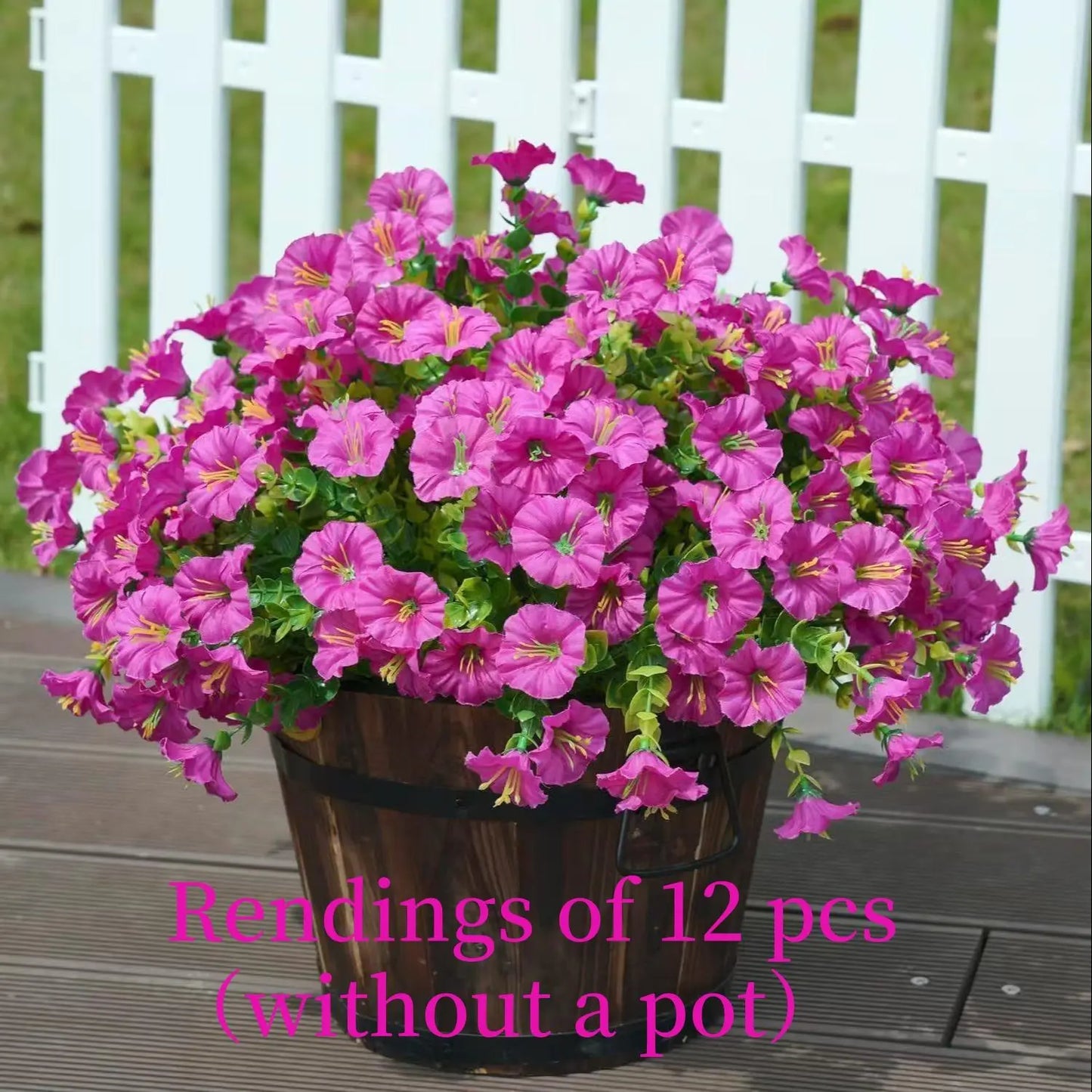 Set 12 Bouquet Artificiali: Eucalipto e Morning Glory per Casa e Giardino 🌿🌸