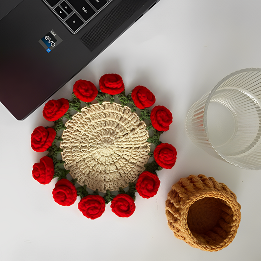 Sottobicchieri Bouquet – Fiori Intrecciati a Mano