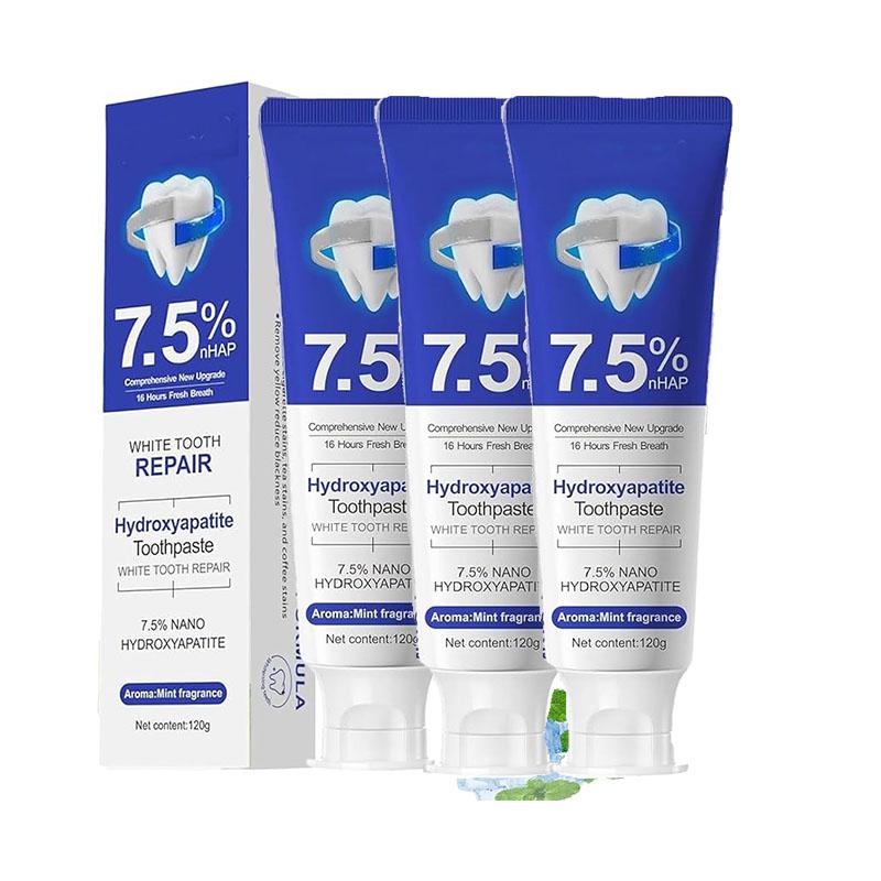 Fluoride-Free 7.5% Nano Hydroxyapatite Toothpaste for Enamel Repair & Gum Health