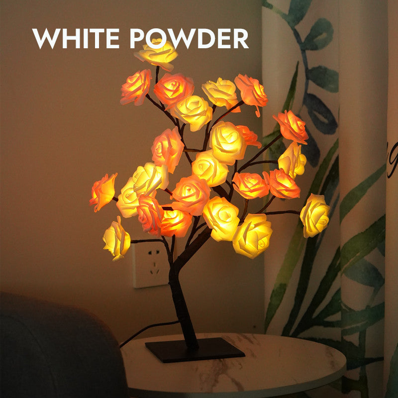 Rose Tree Night Light - Lampada da Tavolo Alimentata tramite USB