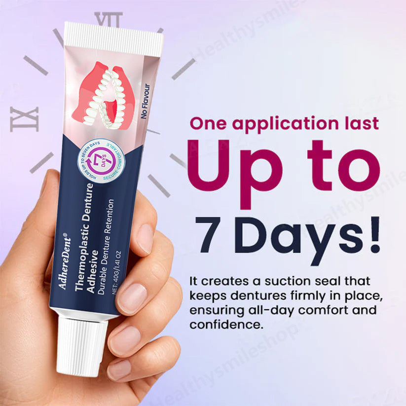 AdhereDent® termoplastico adesivo per dentiere ⏳ Fissaggio duraturo della dentiera