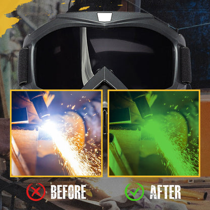 Speciel maske til svejsning og skæring (Anti-glare, anti-ultraviolet stråling, anti-støv)